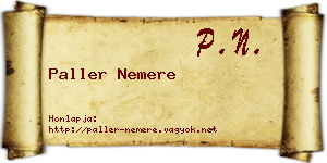 Paller Nemere névjegykártya